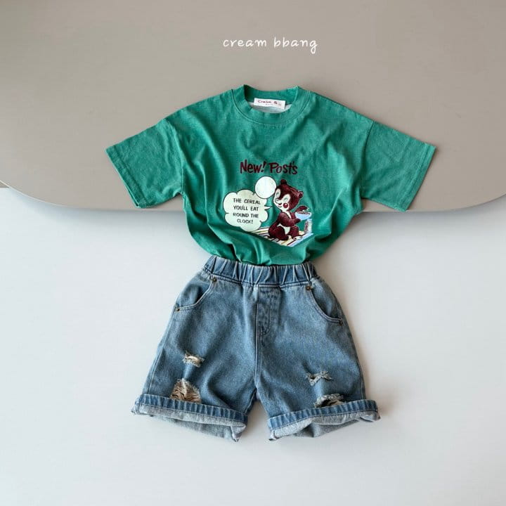 Cream Bbang - Korean Children Fashion - #prettylittlegirls - Twins Vintage Denim Pants - 6
