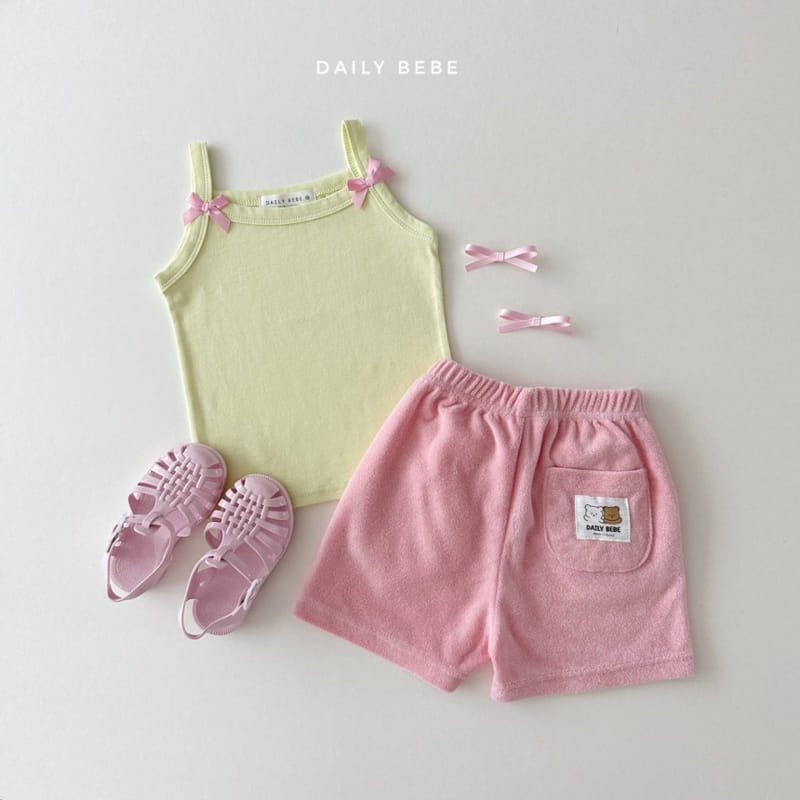 Daily Bebe - Korean Children Fashion - #childofig - Ribbon String Sleeveless Tee - 8