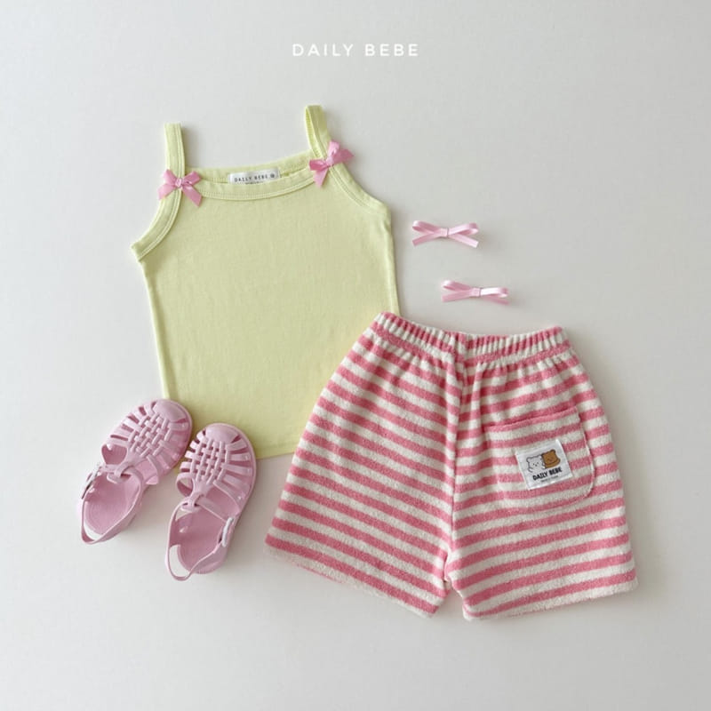 Daily Bebe - Korean Children Fashion - #childrensboutique - Ribbon String Sleeveless Tee - 10