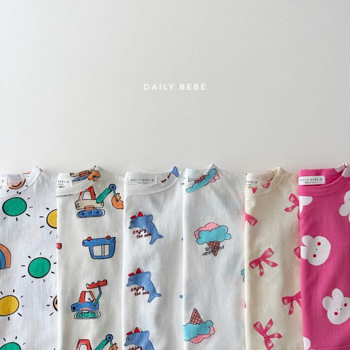 Daily Bebe - Korean Children Fashion - #discoveringself - Pattern Short Sleeve Tee - 2