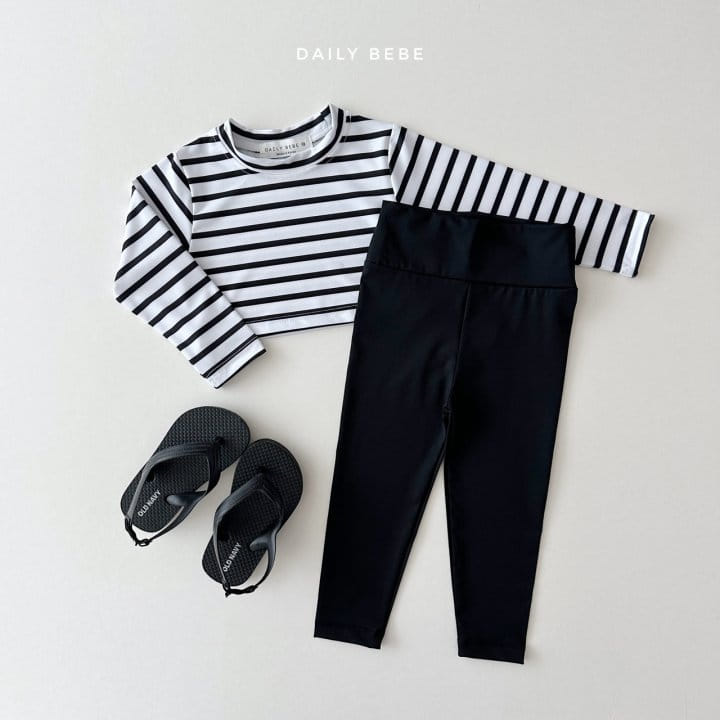 Daily Bebe - Korean Children Fashion - #kidsshorts - Rash Guard Crop Top - 2