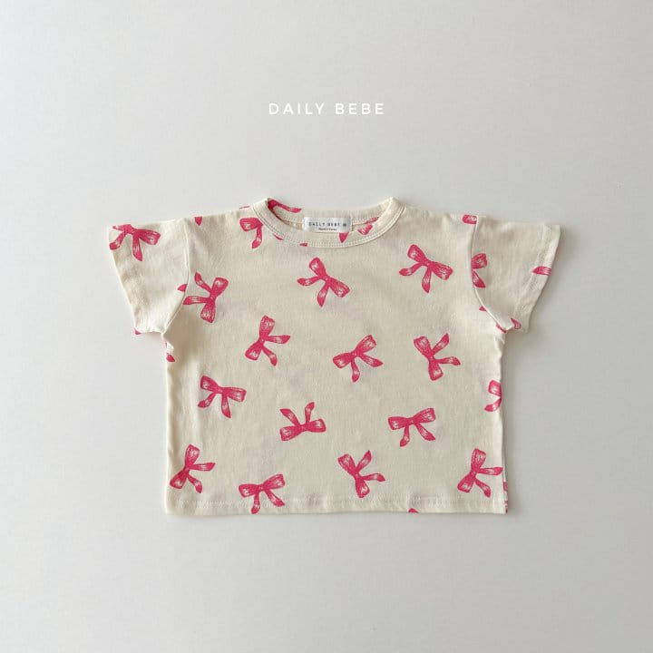 Daily Bebe - Korean Children Fashion - #kidsstore - Pattern Short Sleeve Tee - 5
