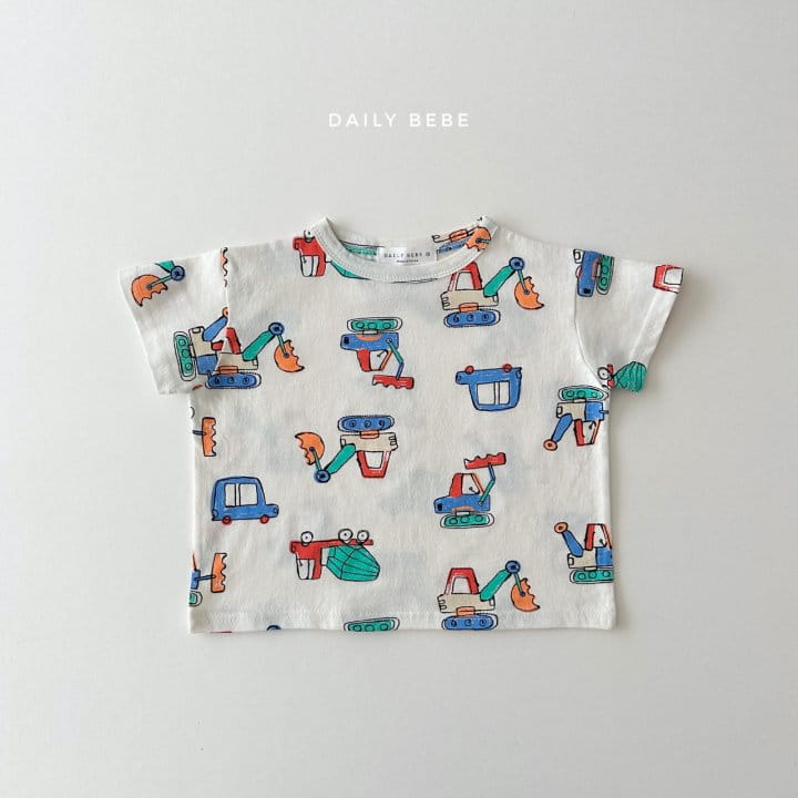 Daily Bebe - Korean Children Fashion - #littlefashionista - Pattern Short Sleeve Tee - 8