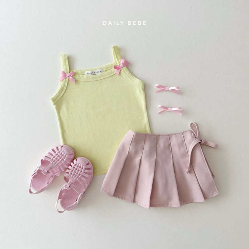 Daily Bebe - Korean Children Fashion - #Kfashion4kids - Ribbon String Sleeveless Tee - 4