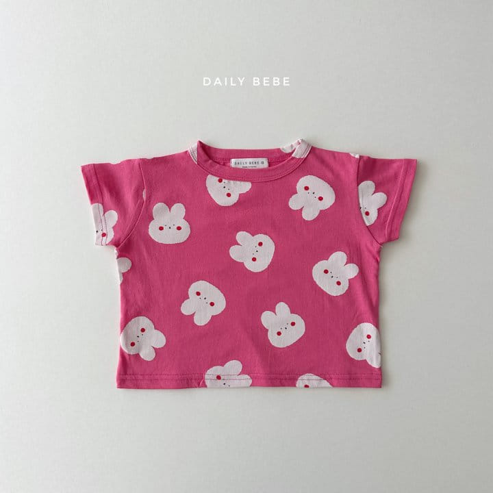 Daily Bebe - Korean Children Fashion - #magicofchildhood - Pattern Short Sleeve Tee - 9