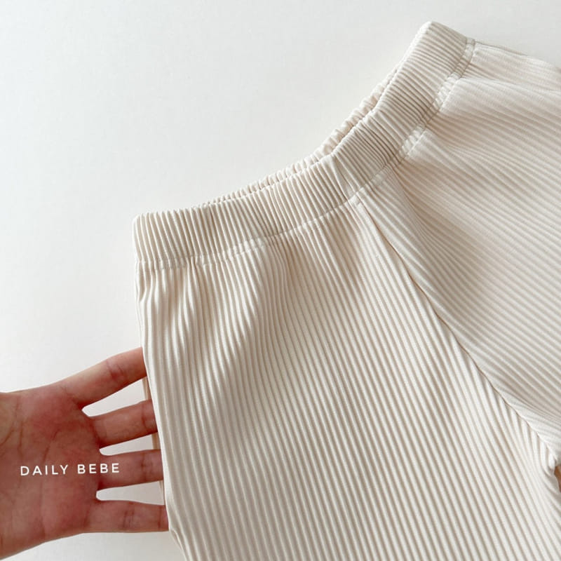 Daily Bebe - Korean Children Fashion - #magicofchildhood - Collar Pleats Top Bottom Set - 5