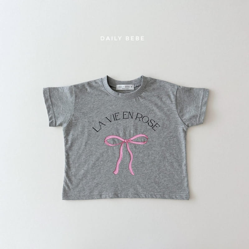 Daily Bebe - Korean Children Fashion - #minifashionista - Lavien Ribbon Tee - 9