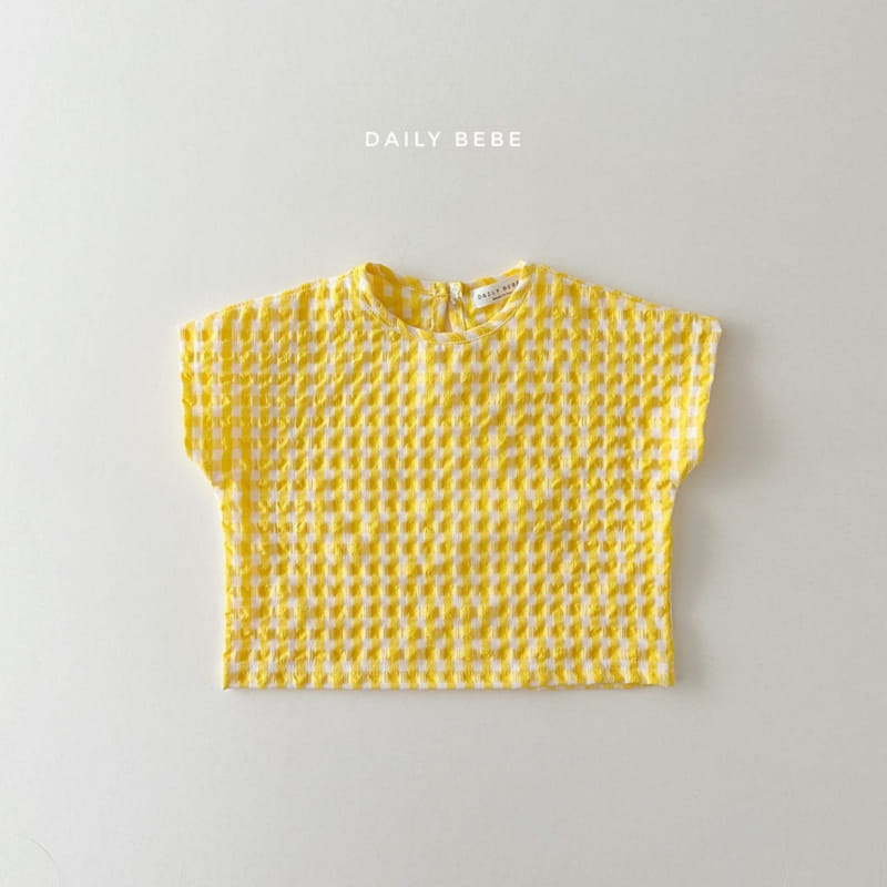 Daily Bebe - Korean Children Fashion - #magicofchildhood - Check Jijimi Top Bottom Set - 4
