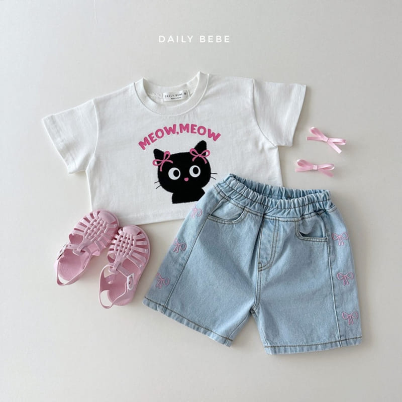 Daily Bebe - Korean Children Fashion - #todddlerfashion - Cat Crop Top - 7