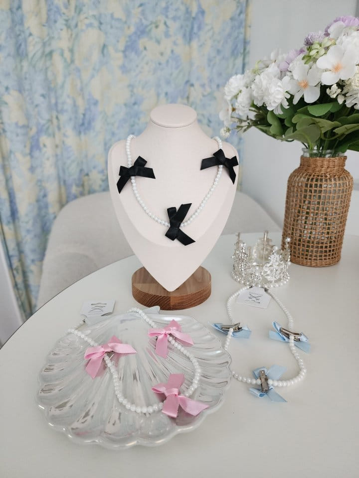 Dalla - Korean Children Fashion - #kidsshorts - Ribbon Necklace - 6
