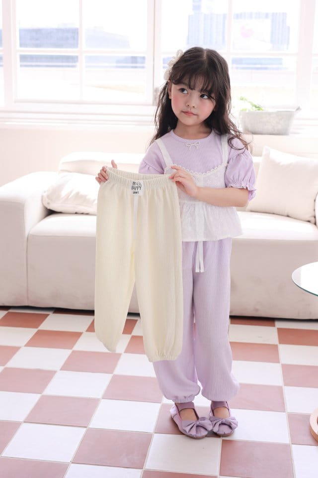 Dalla - Korean Children Fashion - #stylishchildhood - Be Happy Ice Jogger Pants - 5