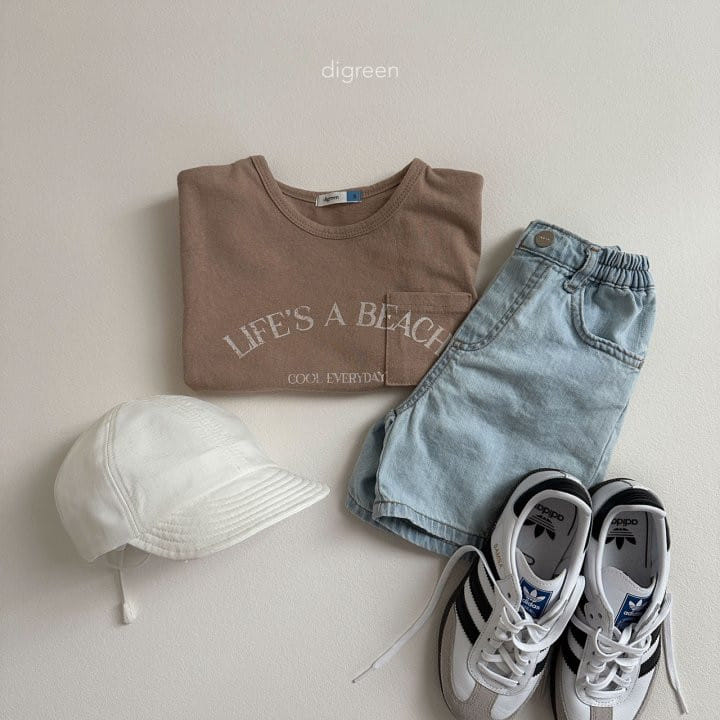 Digreen - Korean Children Fashion - #childofig - Short Sleeve Pocket Tee - 9