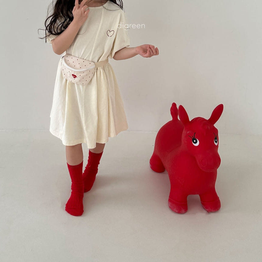 Digreen - Korean Children Fashion - #designkidswear - Heart One-Piece - 3
