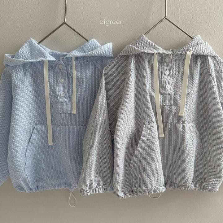 Digreen - Korean Children Fashion - #designkidswear - Seersucker Hoody - 3