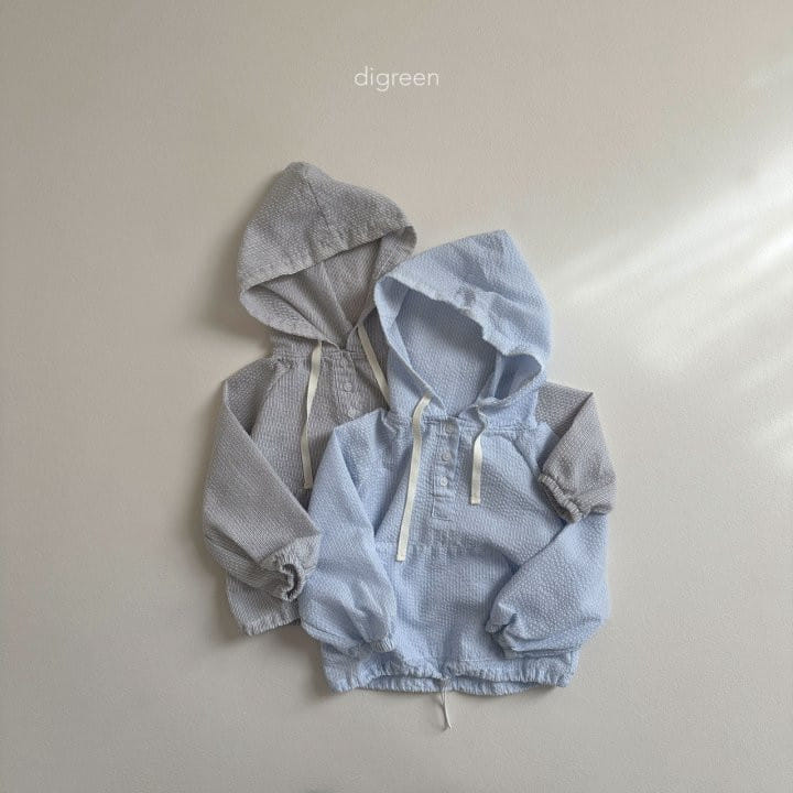 Digreen - Korean Children Fashion - #designkidswear - Seersucker Hoody - 4