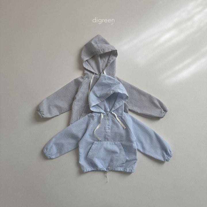 Digreen - Korean Children Fashion - #fashionkids - Seersucker Hoody - 5
