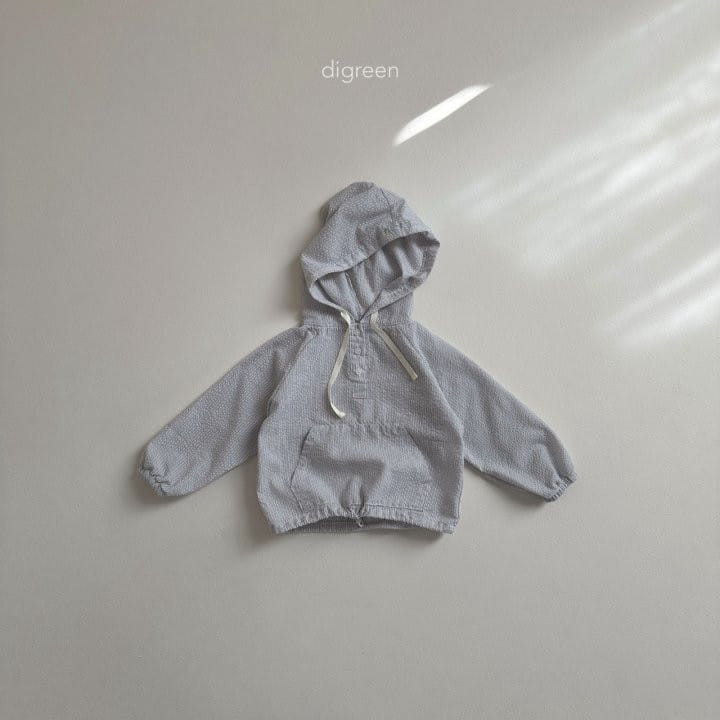 Digreen - Korean Children Fashion - #kidsstore - Seersucker Hoody - 7