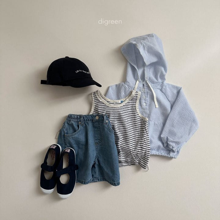 Digreen - Korean Children Fashion - #littlefashionista - Seersucker Hoody - 10