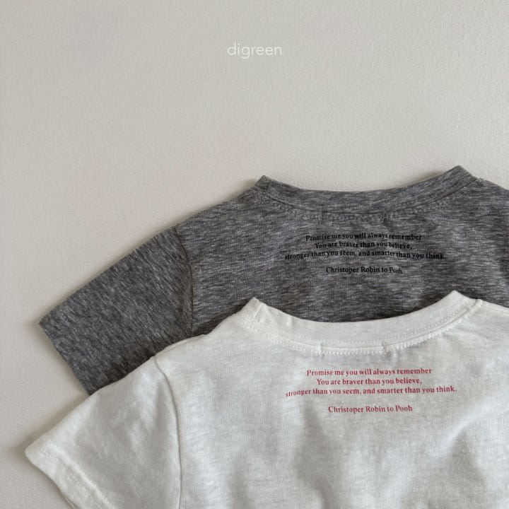 Digreen - Korean Children Fashion - #minifashionista - Letter Tee - 2