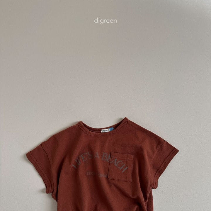 Digreen - Korean Children Fashion - #prettylittlegirls - Short Sleeve Pocket Tee - 8