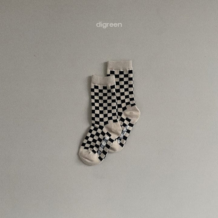 Digreen - Korean Children Fashion - #prettylittlegirls - Checker Socks - 8