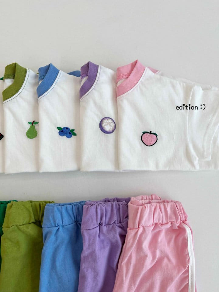 Edition - Korean Children Fashion - #prettylittlegirls - Fruit Top Bottom Set - 4