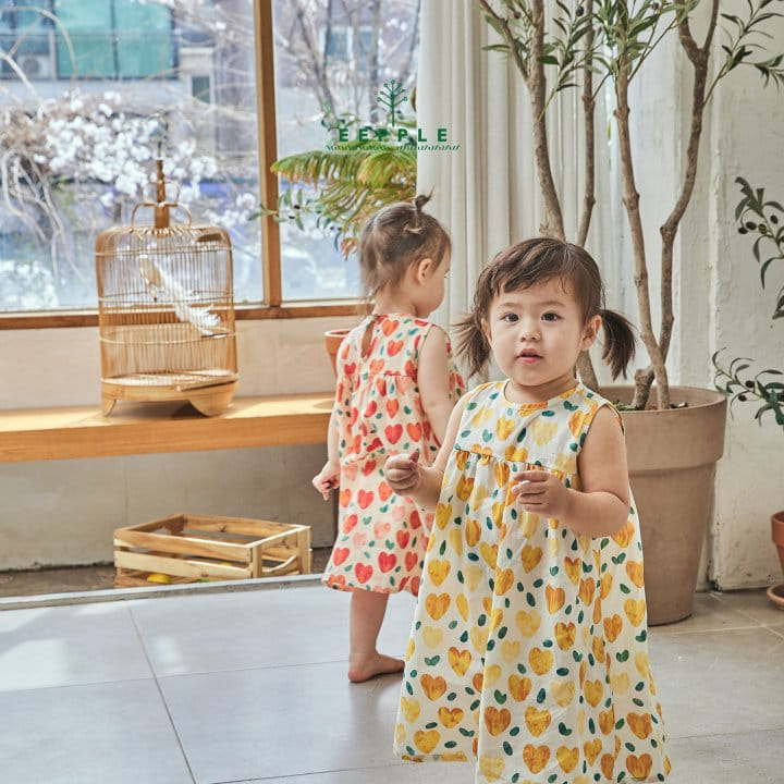 Eepple - Korean Children Fashion - #minifashionista - Heart One-Piece - 4