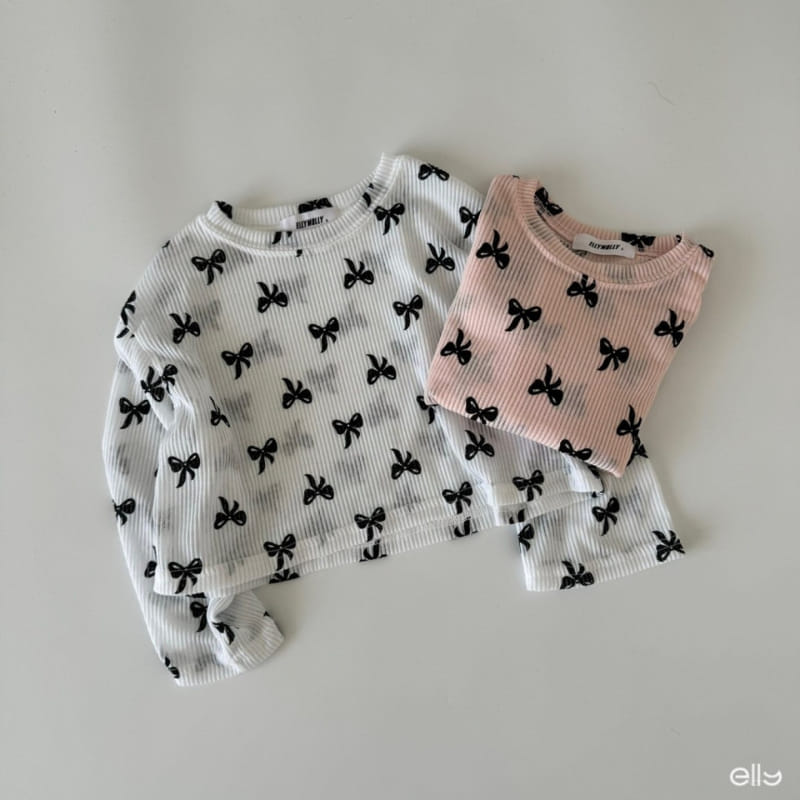 Ellymolly - Korean Children Fashion - #magicofchildhood - Ribbon See Through Long Sleeve Tee - 2