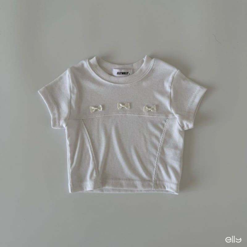 Ellymolly - Korean Children Fashion - #minifashionista - Rib Ribbon Tee - 5