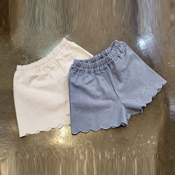 Flower J - Korean Children Fashion - #Kfashion4kids - Wave Denim Shorts