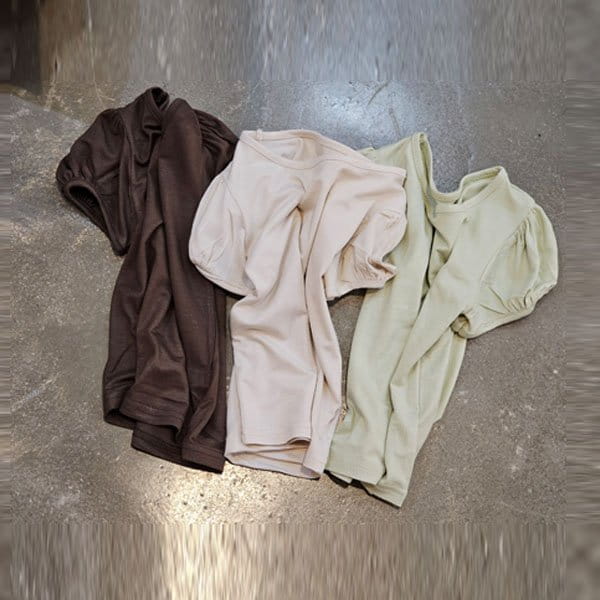 Flower J - Korean Children Fashion - #kidsshorts - Puff Tee