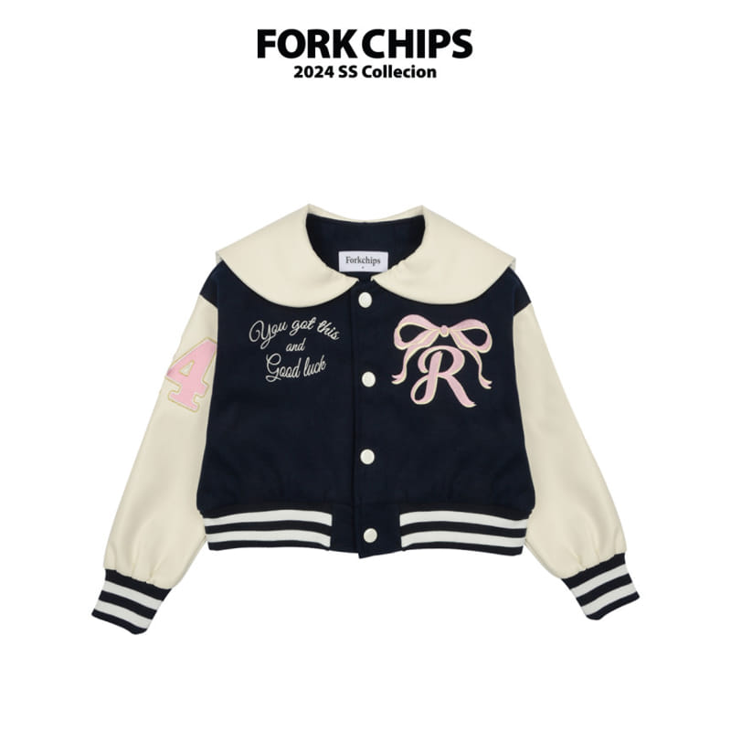 Fork Chips - Korean Children Fashion - #childofig - School Baseball Jumper - 2