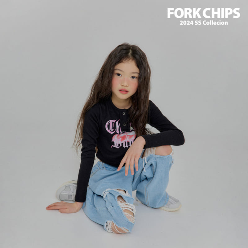 Fork Chips - Korean Children Fashion - #childofig - Cherry Bank Crop Tee - 6