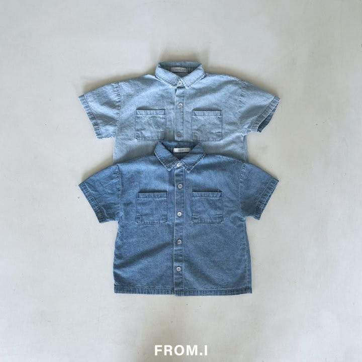 From I - Korean Children Fashion - #fashionkids - Denim Short Shirt - 2