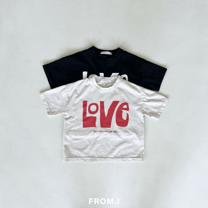 From I - Korean Children Fashion - #littlefashionista - Love Short Sleeve Tee - 2