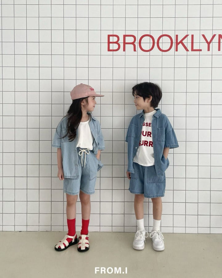 From I - Korean Children Fashion - #minifashionista - Denim Short Shirt - 9