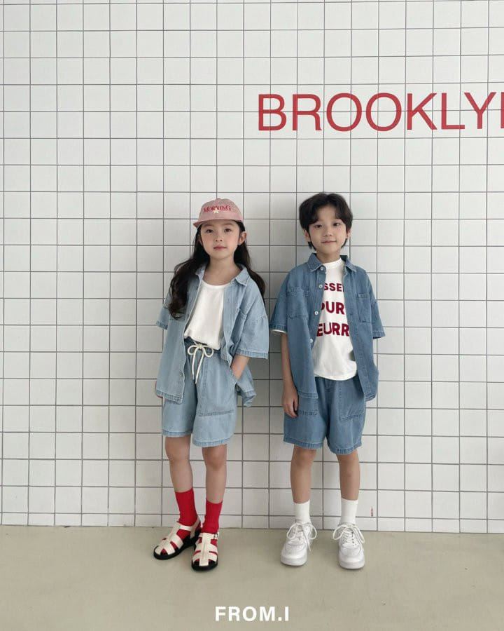 From I - Korean Children Fashion - #todddlerfashion - Denim Short Shirt - 11