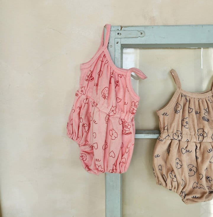 From J - Korean Baby Fashion - #babyboutique - Cherry Flower Terry Body Suit - 11