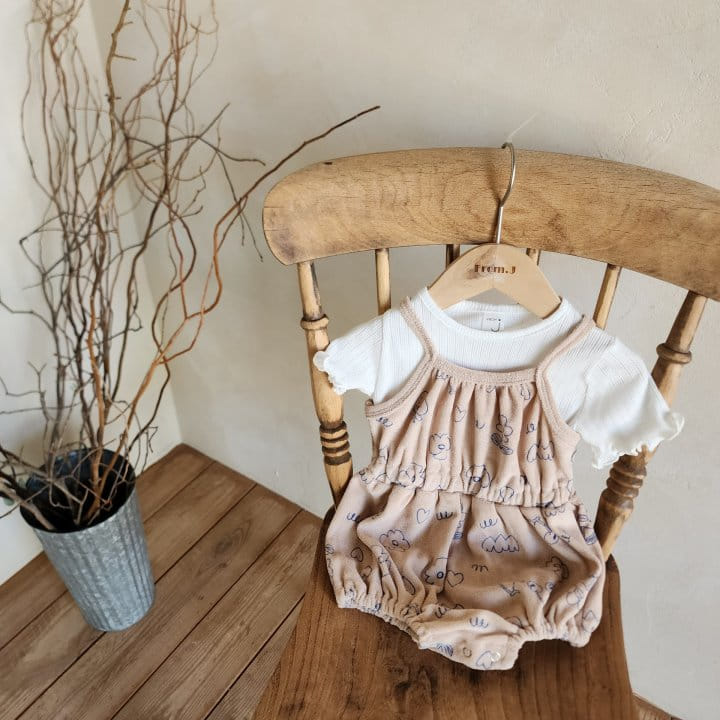 From J - Korean Baby Fashion - #babygirlfashion - Cherry Flower Terry Body Suit