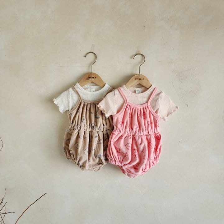 From J - Korean Baby Fashion - #babyoninstagram - Cherry Flower Terry Body Suit - 4