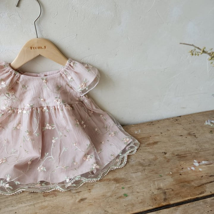 From J - Korean Baby Fashion - #babyoutfit - Emily Embroidery One-Piece With Bonnet - 11