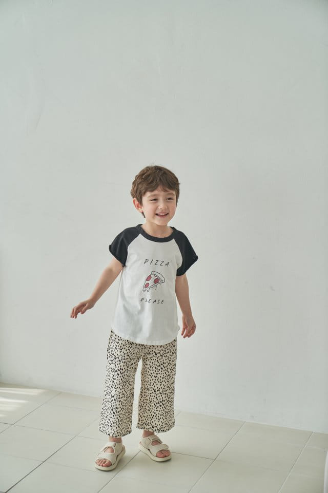 Green Tomato - Korean Children Fashion - #kidsstore - Pizza Raglan Tee