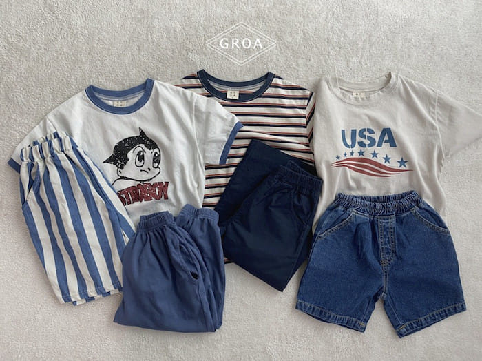 Groa - Korean Children Fashion - #childofig - USA Short Sleeve Tee - 7