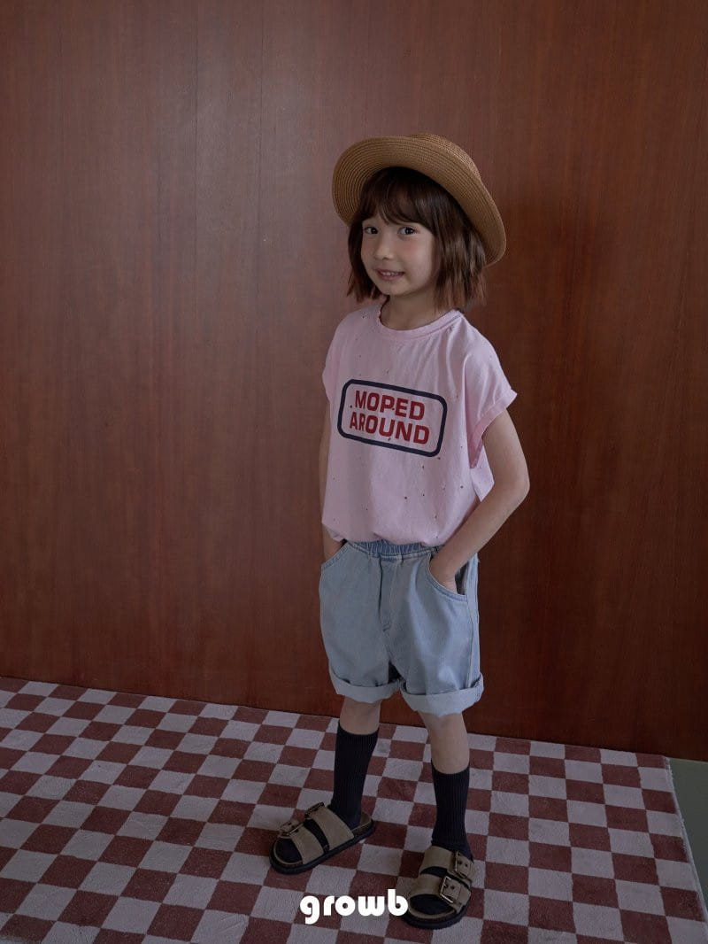 Grow B - Korean Children Fashion - #designkidswear - Aruond Sleevelss Tee - 4