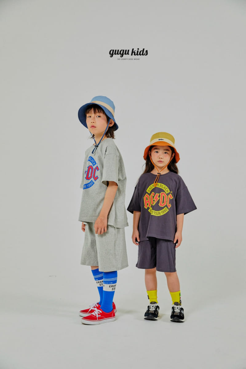 Gugu Kids - Korean Children Fashion - #stylishchildhood - ACDC Top Bottom Set - 4