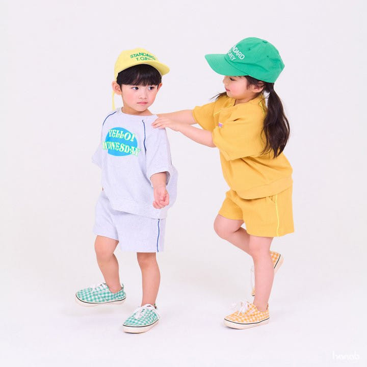 Hanab - Korean Children Fashion - #designkidswear - Hello Waffle Top Bottom Set - 11