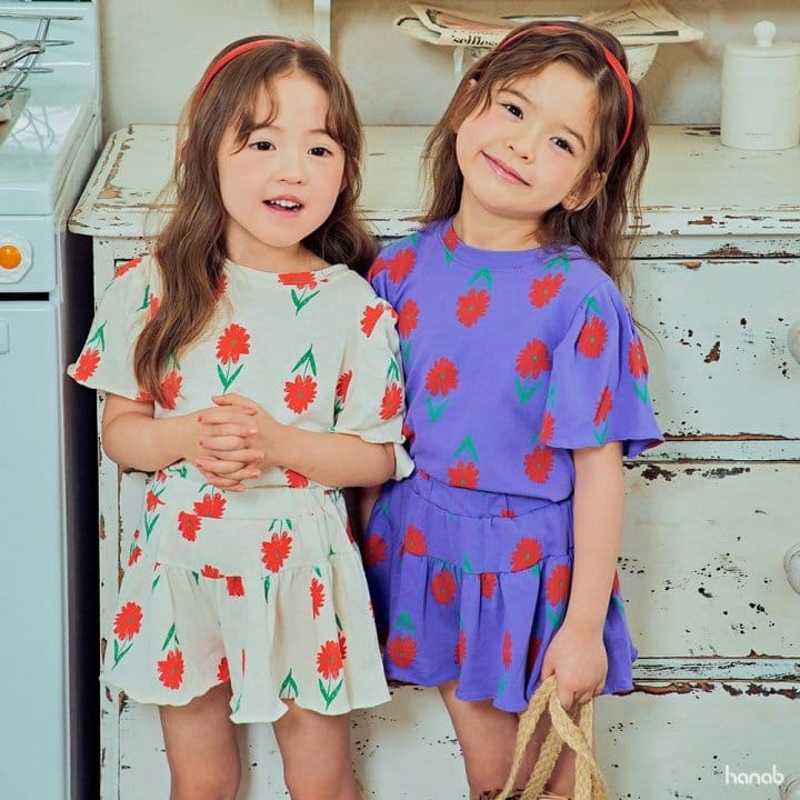Hanab - Korean Children Fashion - #designkidswear - Wing Flower Top Bottom Set - 3
