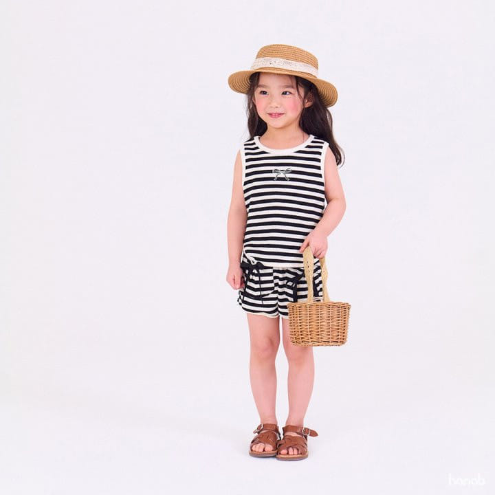 Hanab - Korean Children Fashion - #Kfashion4kids - Ribbon ST Top Bottom Set - 4