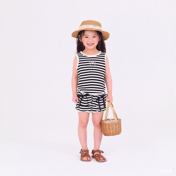 Hanab - Korean Children Fashion - #minifashionista - Ribbon ST Top Bottom Set - 6