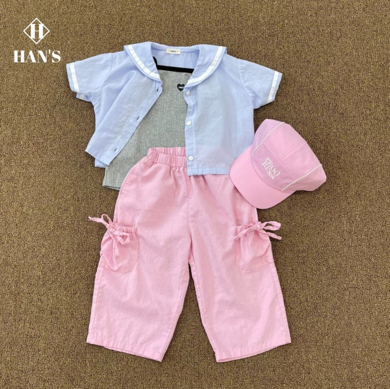 Han's - Korean Children Fashion - #fashionkids - Eyelet Sleeveless Tee - 2
